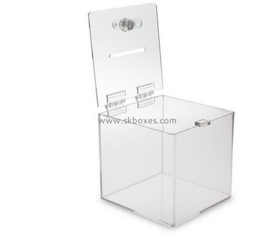 Customized acrylic antique ballot box small ballot box clear acrylic ballot box BBS-106