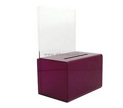 Customized acrylic perspex ballot box acrylic suggestion box large ballot box BBS-127