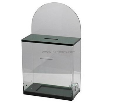 Customized acrylic suggestion box ballot box acrylic clear ballot box with lock  BBS-148
