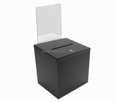 Custom black ballot box acrylic suggestion box acrylic ballot box BBS-161