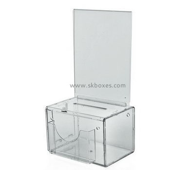 Custom acrylic large suggestion box clear ballot box clear plastic ballot box BBS-186