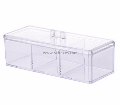 Acrylic box manufacturer customized clear acrylic cotton pad box BDC-386