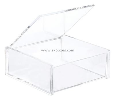 Acrylic box factory customized acrylic box with hinged lid BDC-514