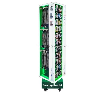 Wholesale custom acrylic rotating retail LED display cabinet BLD-104