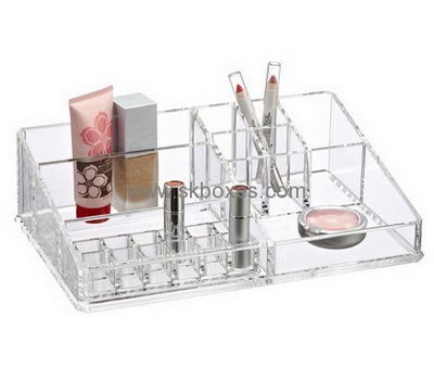 Factory hot sale acrylic plexiglass makeup organizer with dividers BMB-010