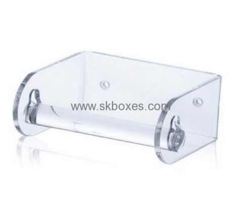 Hot sale acrylic wall mounted clear acrylic tissue box holder BTB-032