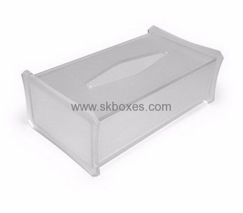 Wholesale acrylic facial tissue box design tissue box holders clear plastic tissue box BTB-088