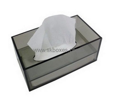 Custom acrylic plastic box facial tissue box design perspex box BTB-109