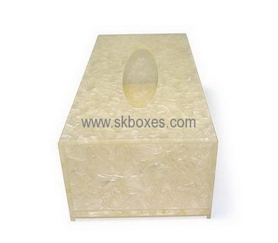 Customized acrylic paper tissue box mini plastic box square acrylic box BTB-122