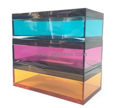 Hot selling acrylic tissue box transparent plastic box transparency plexiglass box BTB-155