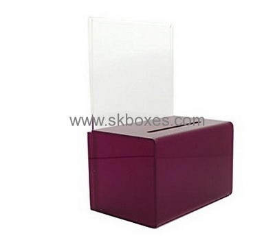 Hot selling acrylic collection box ballot box voting box BBS-021