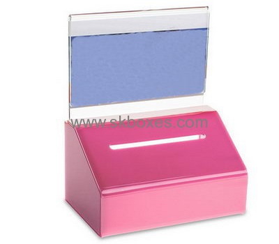 China acrylic boxes suppliers direct sale acrylic safety suggestion box ballot box for sale BBS-047