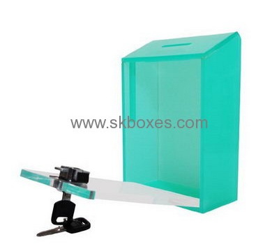 China acrylic boxes suppliers custom design acrylic locked suggestion box staff suggestion box BBS-049