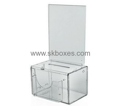 Custom design clear acrylic ballot box transparent ballot box lockable suggestion box BBS-059