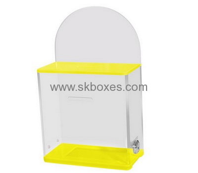 Wholesale acrylic antique ballot box cheap ballot boxes clear ballot box with lock BBS-072