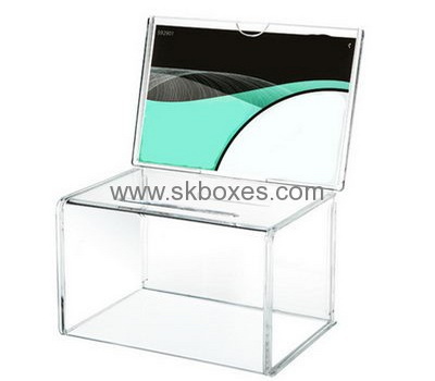 Wholesale acrylic customer suggestion box small ballot box clear plastic ballot box BBS-080