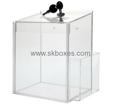 Factory direct sale acrylic customer suggestion box clear suggestion box acrylic ballot box with lock BBS-103