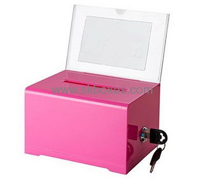 Custom acrylic ballot box large acrylic ballot box lockable donation boxes BBS-109