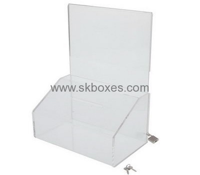 Custom acrylic small ballot box plastic collection boxes ballot box voting BBS-133