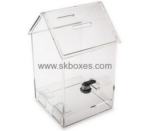 Wholesale acrylic antique ballot box small ballot box clear acrylic ballot box BBS-140