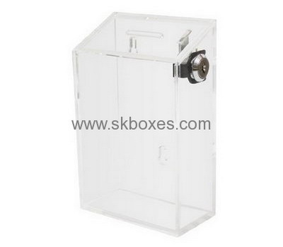 Customized lockable ballot box voting box acrylic ballot box with lock BBS-160