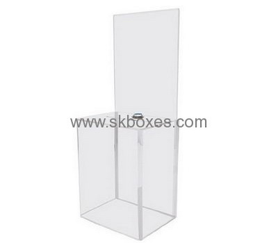 Custom acrylic safety suggestion box perspex suggestion box ballot box with lock BBS-174