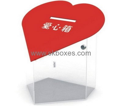 Customized acrylic fundraising collection containers donation box designs money collection boxes for charity BDB-033