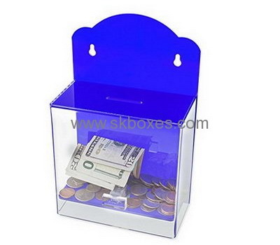 Custom small donation box cheap charity boxes clear donation box BDB-038