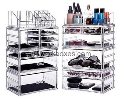 Customized clear display boxes cheap makeup cases acrylic makeup case professional BMB-056