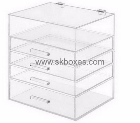 Custom acrylic perspex display box professional makeup box makeup cases for sale BMB-059