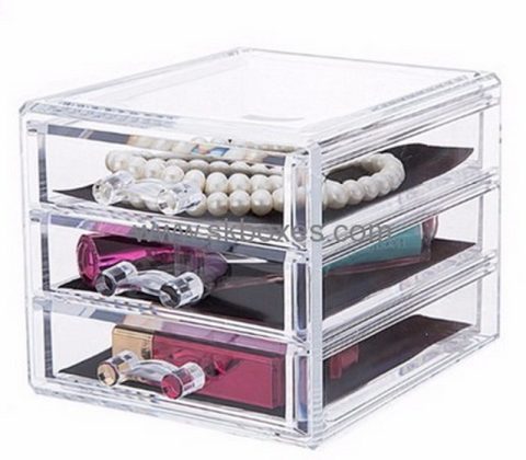 Custom acrylic display case clear makeup case box of makeup BMB-061