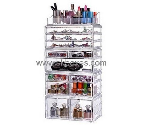 Custom large acrylic display case cosmetic box organizer beauty makeup box BMB-068