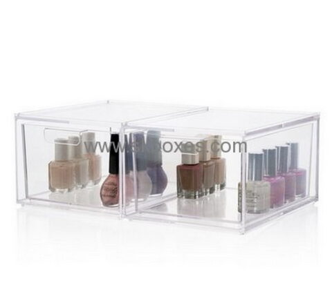 Customized clear acrylic containers cheap makeup boxes makeup containers BMB-076