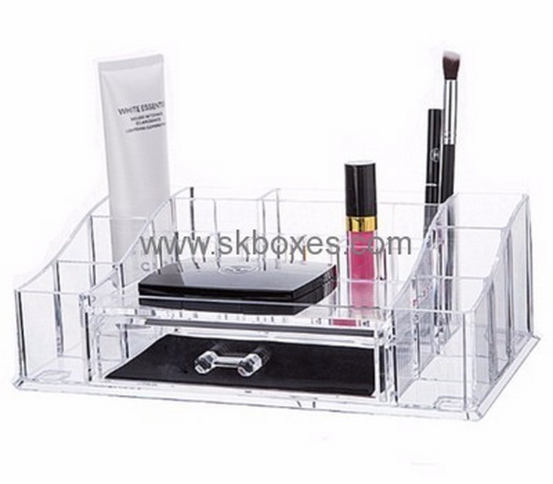 Custom acrylic small makeup box small cosmetic case lucite containers BMB-077