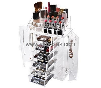 Custom big makeup case clear acrylic storage boxes acrylic cases for makeup BMB-081