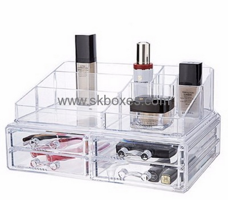 Custom clear acrylic display box makeup holder box makeup organiser box BMB-085