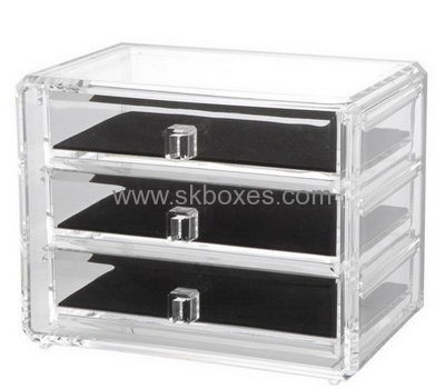 Customized small clear acrylic boxes professional beauty case cute makeup cases BMB-089