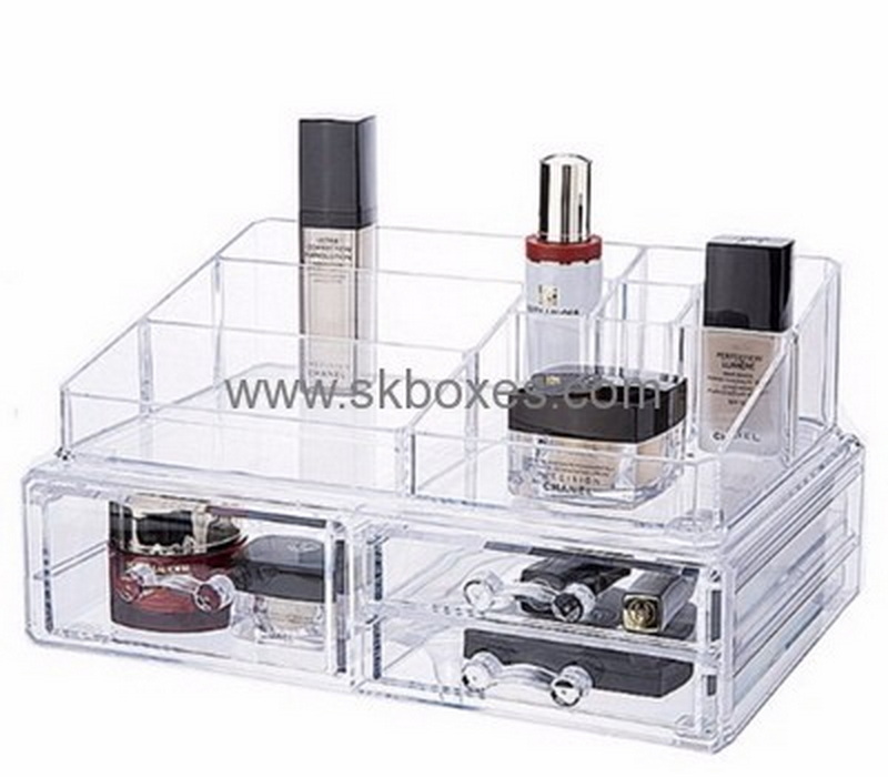 Customized small acrylic containers cosmetic makeup box best makeup organizer case BMB-125