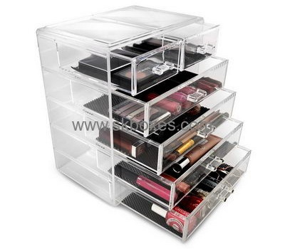 Customized big acrylic makeup display cases beauty organizer box for sale BMB-136