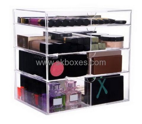 Custom cheap cute acrylic makeup box display cases for makeup BMB-141