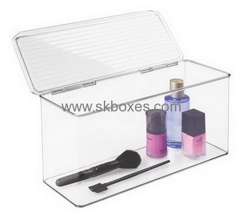 Custom clear acrylic boxes small cute cosmetic case makeup organizer BMB-143