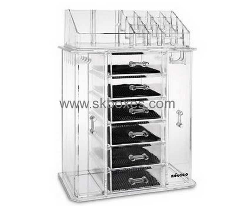 Custom acrylic rectangle box makeup box storage best cosmetic case BMB-144