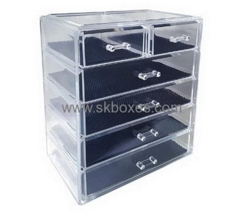 Custom transparent acrylic box best makeup cases professional organizer BMB-147