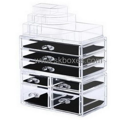 Custom cheap large clear acrylic makeup box organizer professional BMB-149