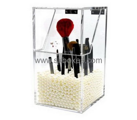 Custom acrylic luxury makeup box cosmetic brush cases for display BMB-169