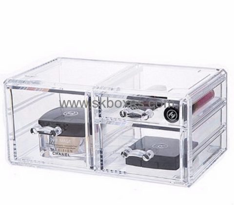 Custom acrylic perspex large cosmetic organizer box case designer BMB-172