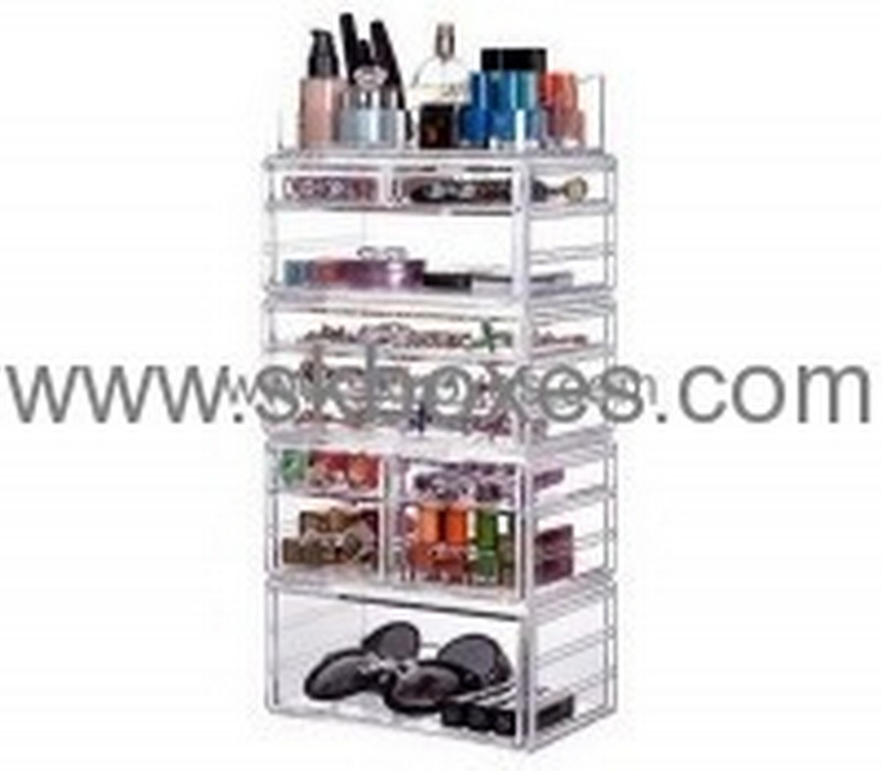 Custom acrylic display containers huge makeup case box BMB-174