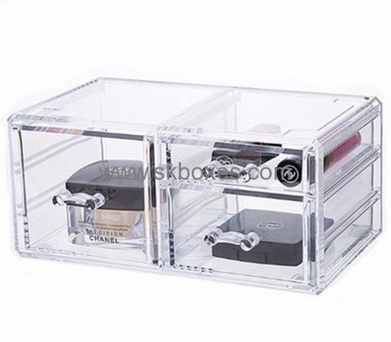 Custom countertop small acrylic makeup organizer display case BMB-200