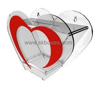 Custom acrylic charity donation money collection containers boxes BDB-043