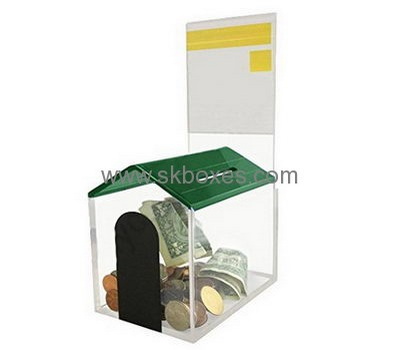 Custom acrylic school charity suggestion box BDB-067